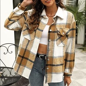 Shacket - Tan Plaid